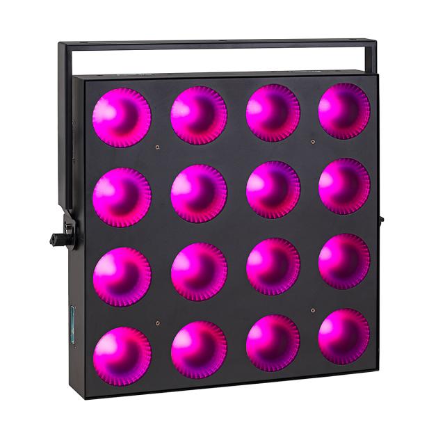 Set of 2x slim 16x30W RGB COB blinders with Flight case
