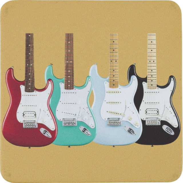 Fender® Stratocaster™ Modern Design Coaster Set