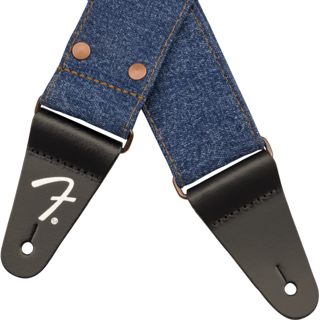 Tracolla in denim rivettato Fender® x Wrangler®, Indigo