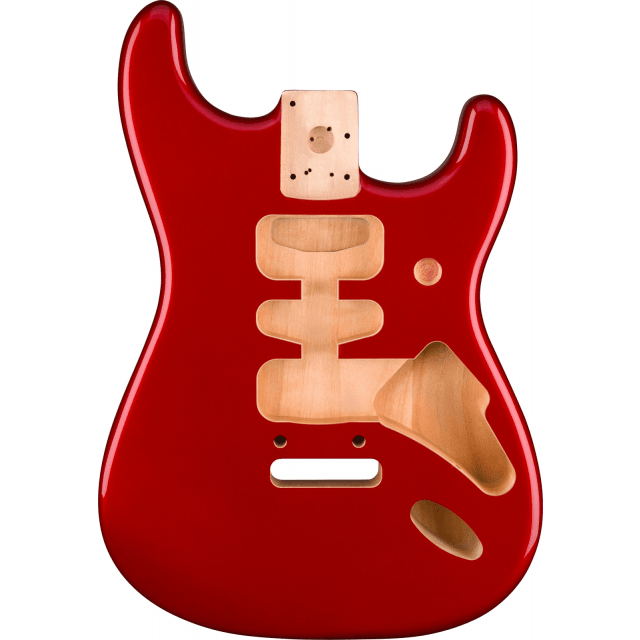 Deluxe Series Stratocaster® HSH Alder Body 2 Point Bridge Mount, Candy Apple Red