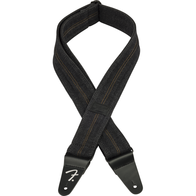 Fender® x Wrangler® Denim Strap, Washed Black Stitch