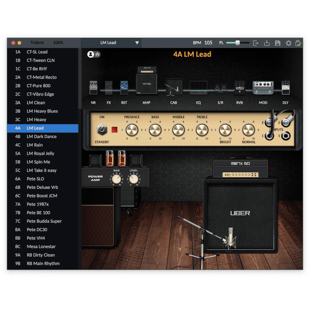 Modeling guitar processor