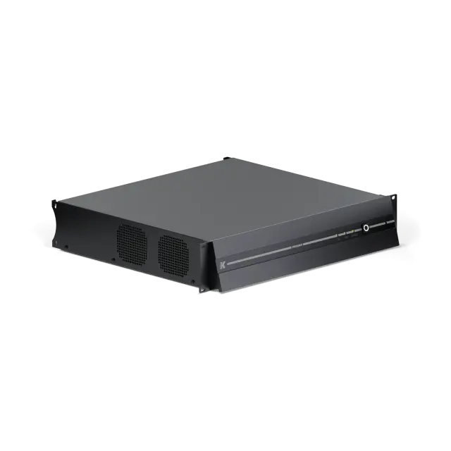 2U Rack Expandable Amplified Matrix, 8x8 Dante CH with IEB Pro, 4x600W @ 2 Ohm