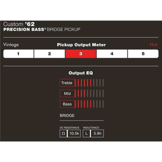 Pickup Precision Bass® del '62 Custom Shop, Black