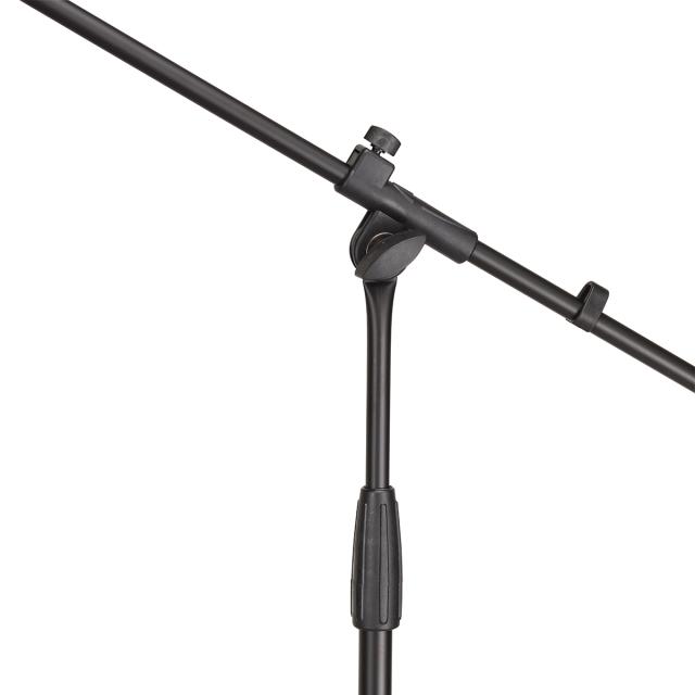 Microphone boom stand with tripod base