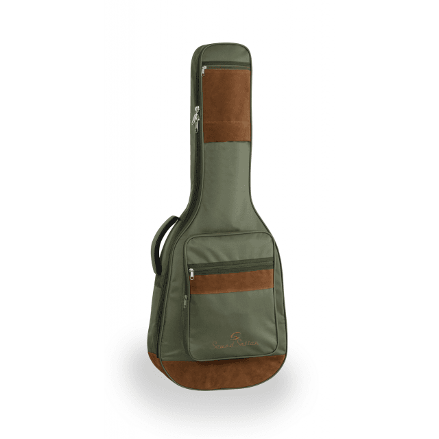 Classic guitar bag with suede leather inserts