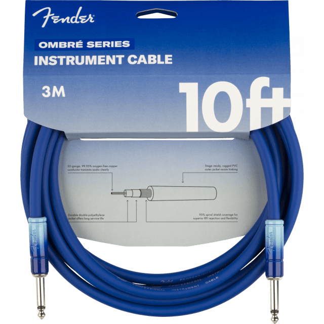 10' 3m Ombré Cable, Belair Blue