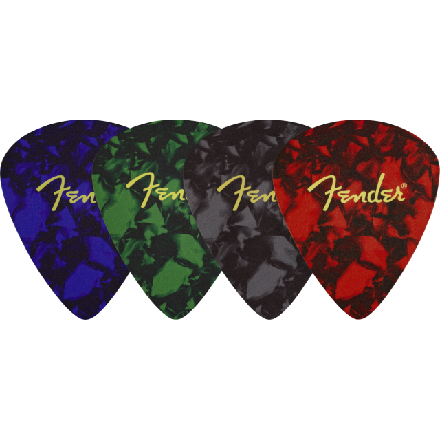 Fender® Pick Shape Logo Coasters, 4-Pack, Multi-Color