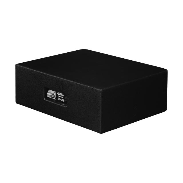 Ultra-compact passive subwoofer with dual 8” transducers in sixth-order bandpass configuration, 8 Ω, 300 W(black)