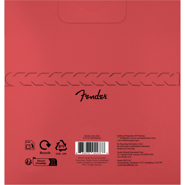 Muta Fender  SubSonic™ 9050CL Bass Strings, Flatwound Stainless Steel, Long Scale, Gauges .045-.105, 0739050404