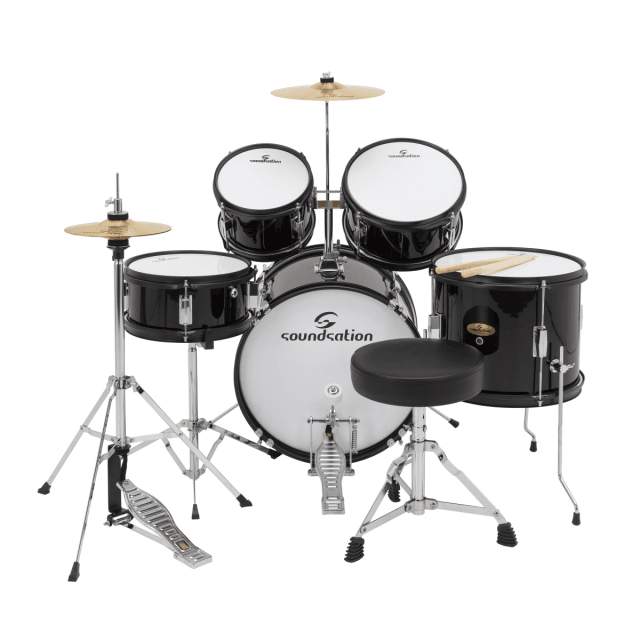 Drum Set 5 pcs junior black