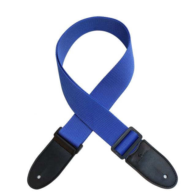 Poly strap for guitar/bass with artificial leather ends