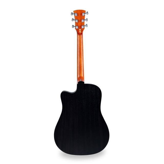Dreadnought cutaway acoustic guitar with armrest and preamp