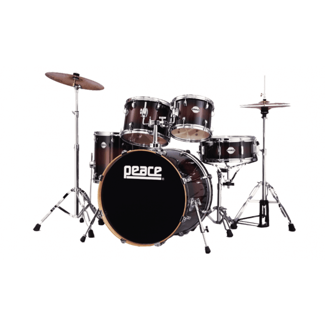 Striking lacquered finishes Maple and Mahogany 5 pcs Drum set