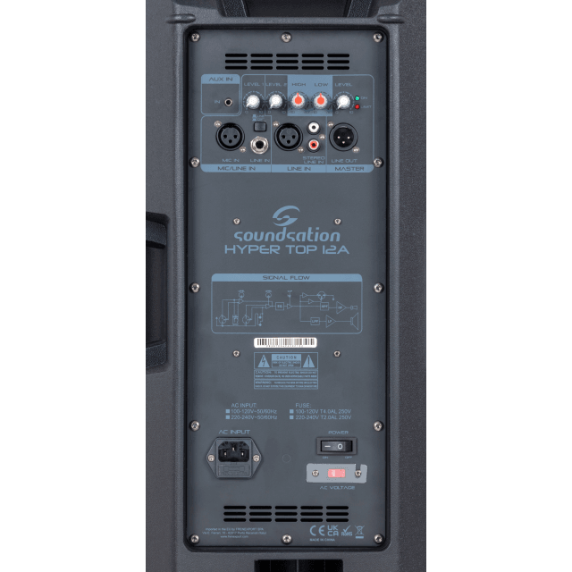 1000W 12" Polypropylene bi-amped active speaker 