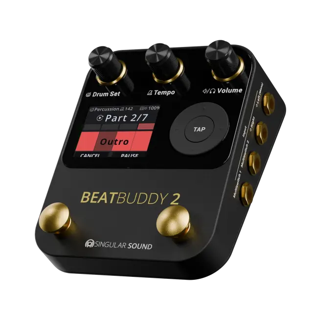Stomp box drum machine