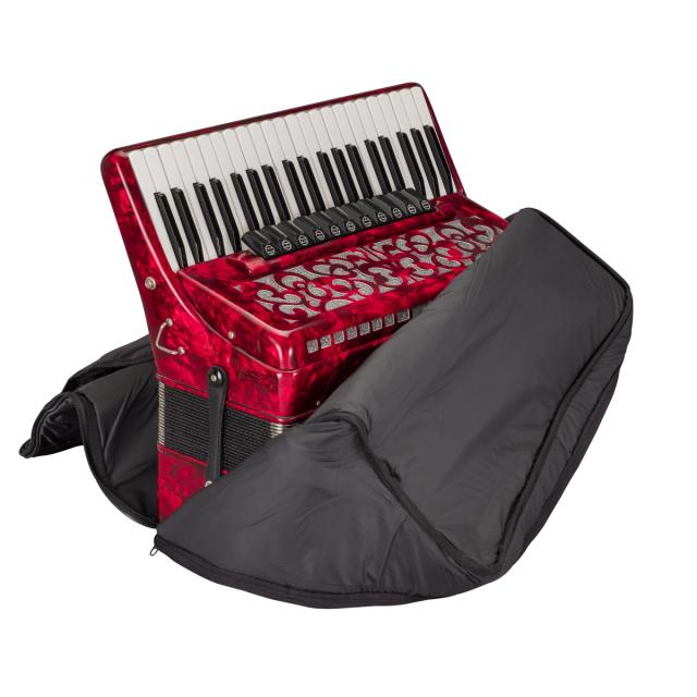 120 bass 3/5 accordion red