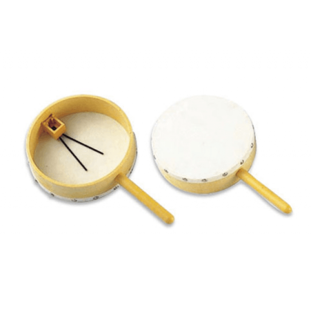 Hand drum natural leather and thread