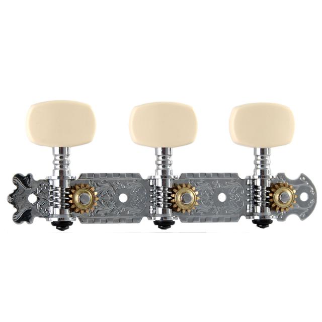 Meccaniche per chitarra classica cromate con perno in metallo