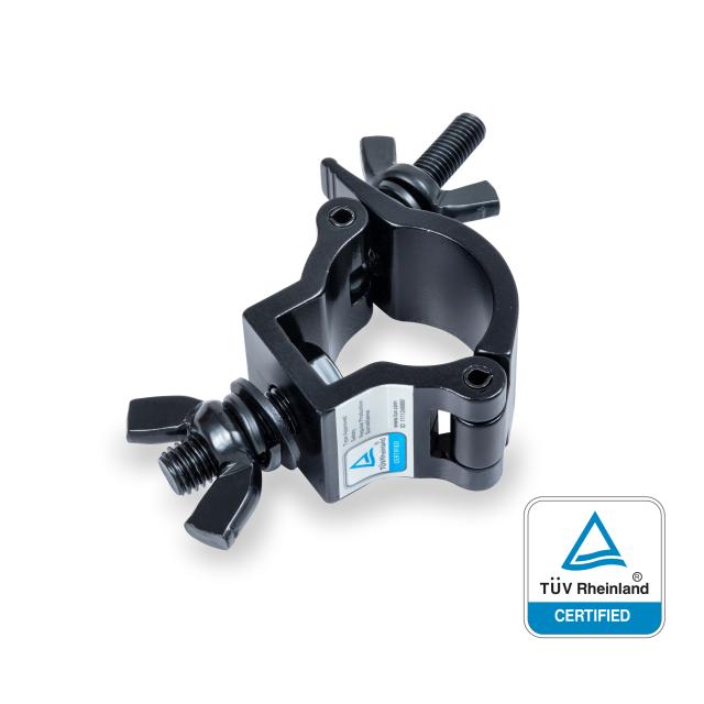 BLACK ALUMINIUM CLAMP 31-35 MM 75 KG