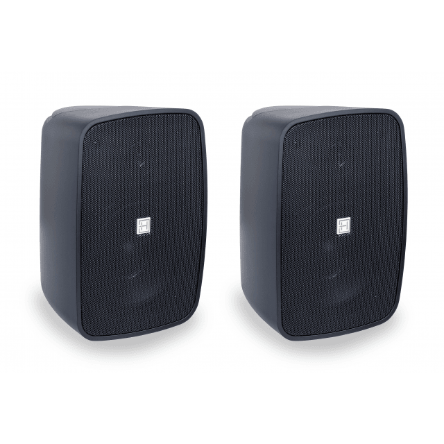 5.25" Waterproof 2-way Passive Wall-Mount Speaker Pair, Black