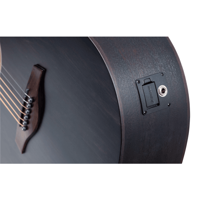 Dreadnought cutaway acoustic guitar with armrest and preamp