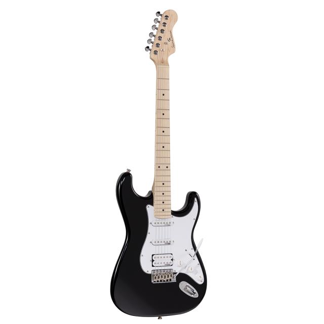 Double cutaway electric guitar with 2 single coils + splittable humbucker and self-locking tuners (Wilkinson equipped, maple fretboard)