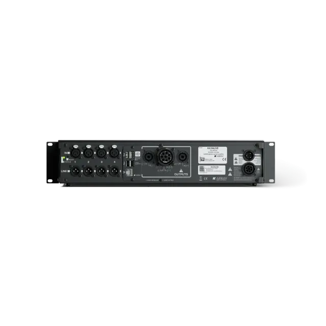 4x2500W @ 4 Ohm Class-D Amplifier for Live Entertainment, Integrated DSP, 2x2 Dante Channels Enabled