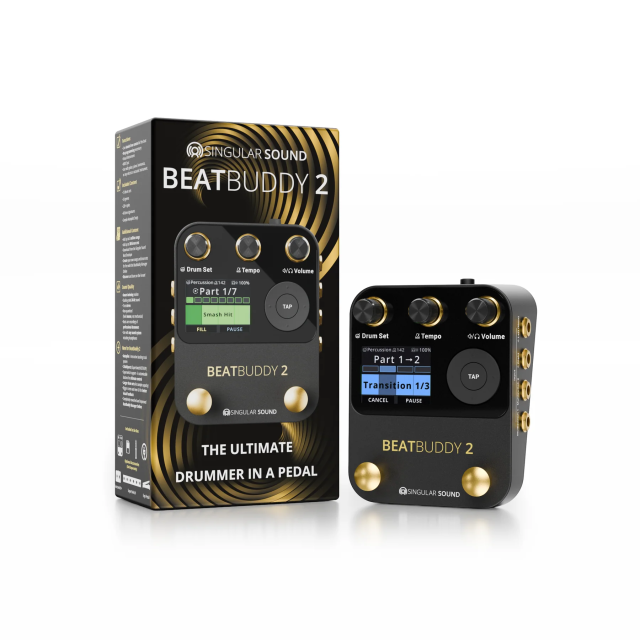 Stomp box drum machine