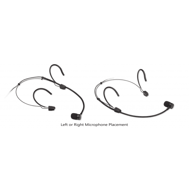 Mic. ad Archetto Cardioide, mini-Jack TRS da 1/8" con ghiera, Nero (tipo Sennheiser®)