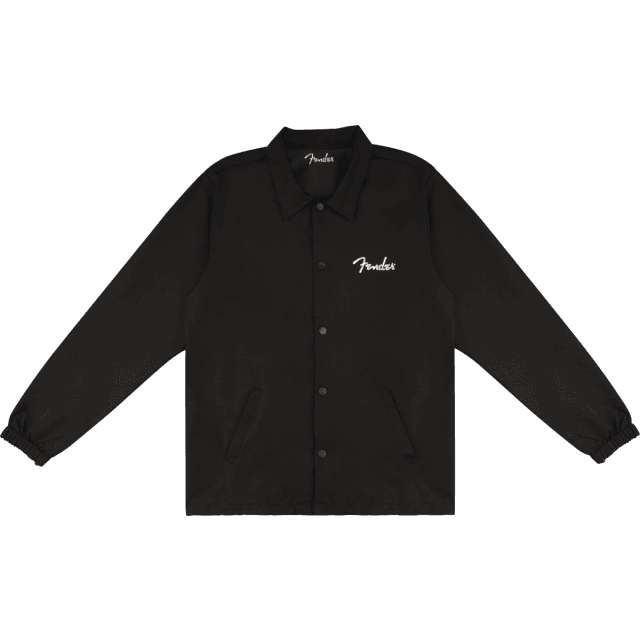Fender® Spaghetti Logo Coaches Jacket, Black, S