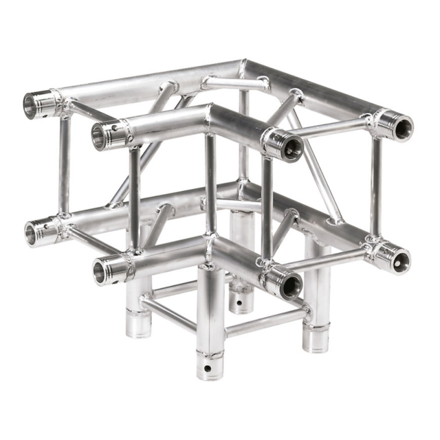 Angolo di Giunzione a 90° a 3 vie con lato da 29 cm per Truss Quadrata (29CBP)