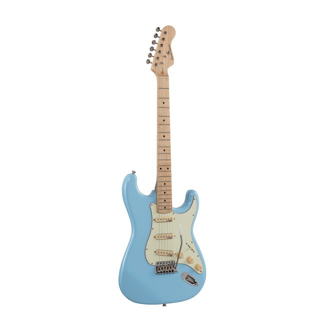 Double cutaway electric guitar with 3 single coils and vintage tuners (Wilkinson equipped, maple fretboard)