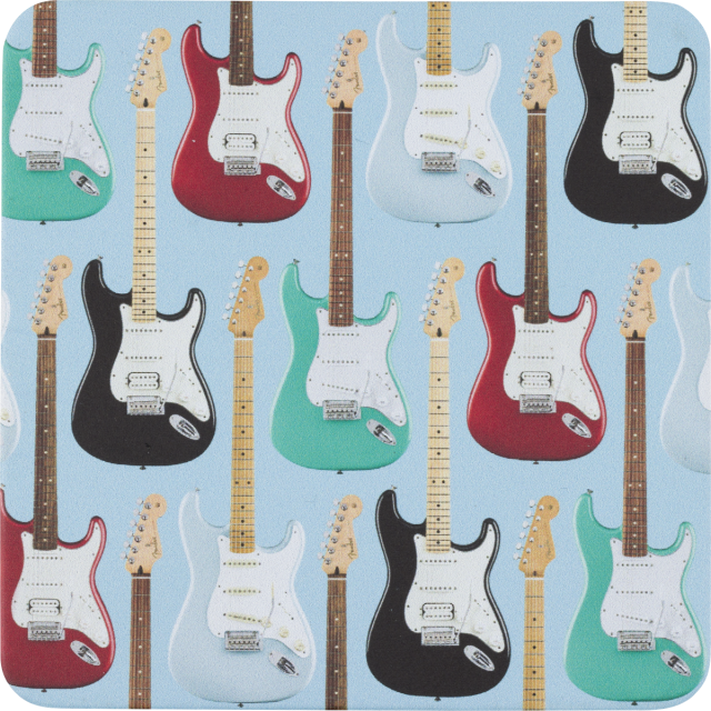 Fender® Stratocaster™ Modern Design Coaster Set