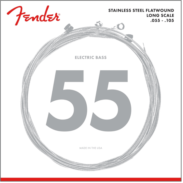 Stainless 9050's Bass Strings Set Stainless Steel Flatwound 9050M .055-.105 Gauges