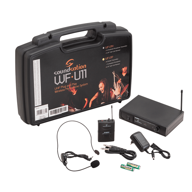 UHF Plug & Play Wireless Microphone System with Bodypack and Headset (Freq. 863.55 MHz)