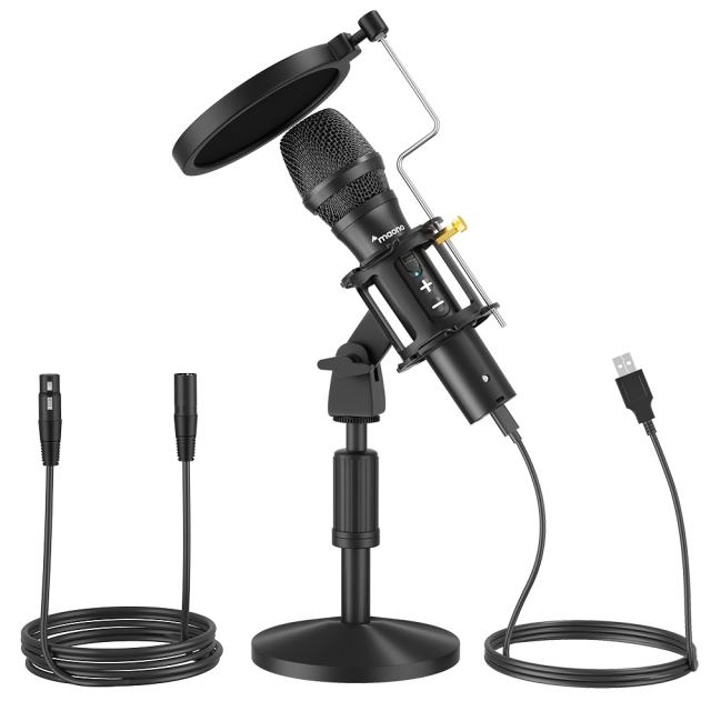 USB/XLR Dynamic desktop Microphone AU-HD300T