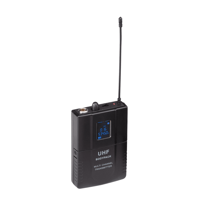 UHF Dual 16-Channel Wireless System with one handheld microphone and one headset UK plug