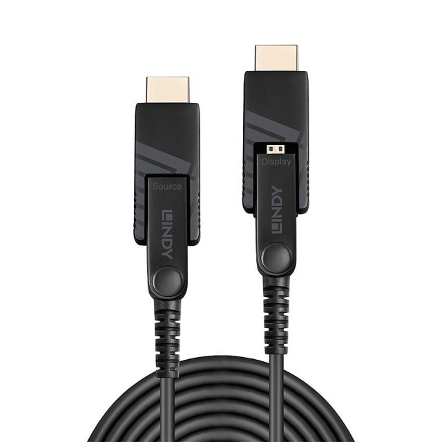 Cavo Micro-HDMI 4K60 Ibrido in Fibra Ottica con connettori HDMI & DVI removibili, 20m