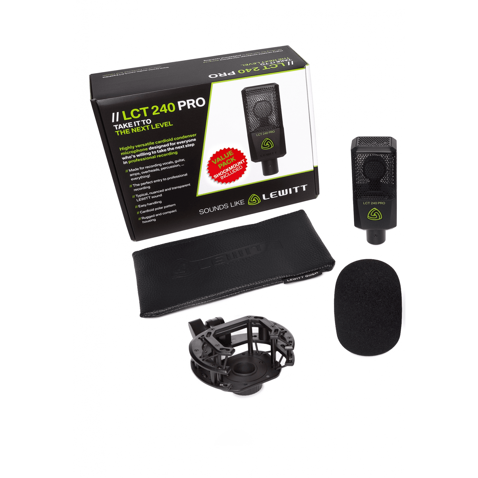 Home Recording Microphone Value Pack Black - LCT 240 PRO BK Value 