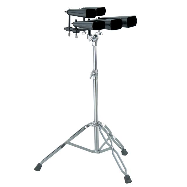 Five staggered cowbell set with stand