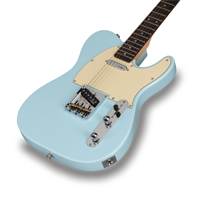 Cutaway electric guitar with 1 single coil and 1 lipstick pickup (equipped by Wilkinson®)