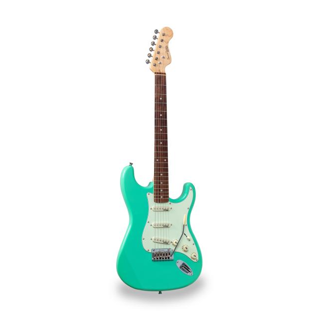 Chitarra elettrica double cutaway con 3 single coil e meccaniche vintage (equipaggiata Wilkinson)