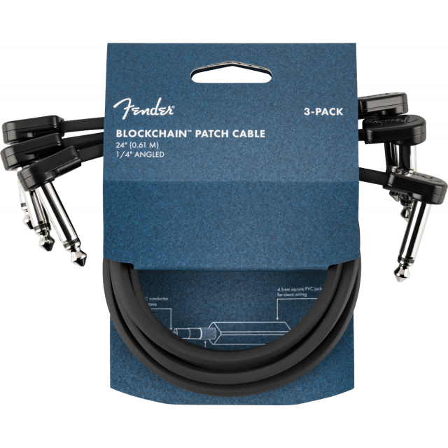 Blockchain 24" Patch Cable, 3-pack, Angle/Angle