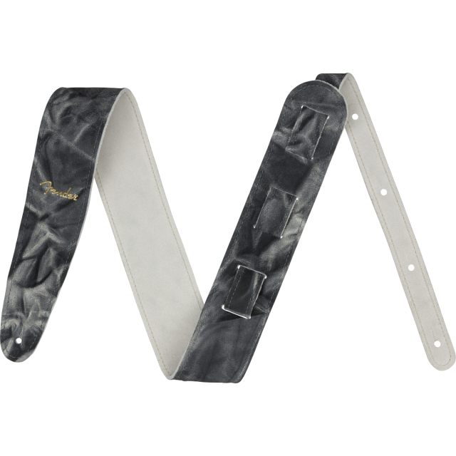Tie Dye Leather Strap, Black