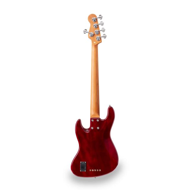 Electric bass with flamed top, roasted maple freboard and neck (5 strings)