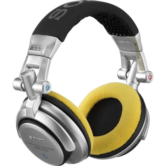 set di cuscinetti VELOUR per Sony MDR-V700 DJ e Allen & Heath XD53/ XD2-53 - giallo
