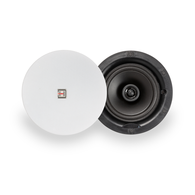 20W 70V/100V 2-Way 5.25” Ceiling Speaker with Frameless Grille, White