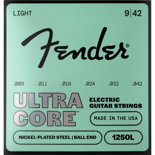 Muta Fender Ultracore™ 1250L Guitar Strings, Nickel-Plated Steel, Ball End, Gauges .009-.042 0730250503