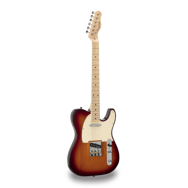 Cutaway electric guitar with 1 single coil and 1 lipstick pickup (equipped by Wilkinson®)
